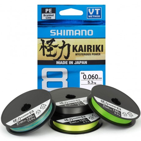 Tresse 8 brins Kairiki SHIMANO - Mantis Green